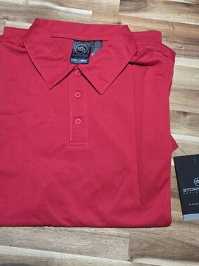 Stormtech Men's Bright Red Eclipse H2X- Dry Pique Polo Medium NWT
